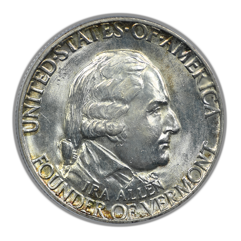 1927 Vermont Classic Commemorative Half Dollar 50C PCGS MS63