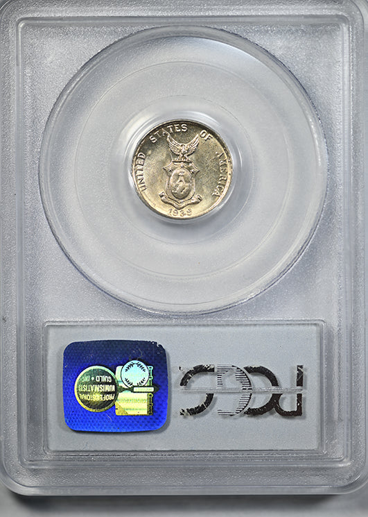 1938-M U.S. Philippines 10C Centavos PCGS MS61