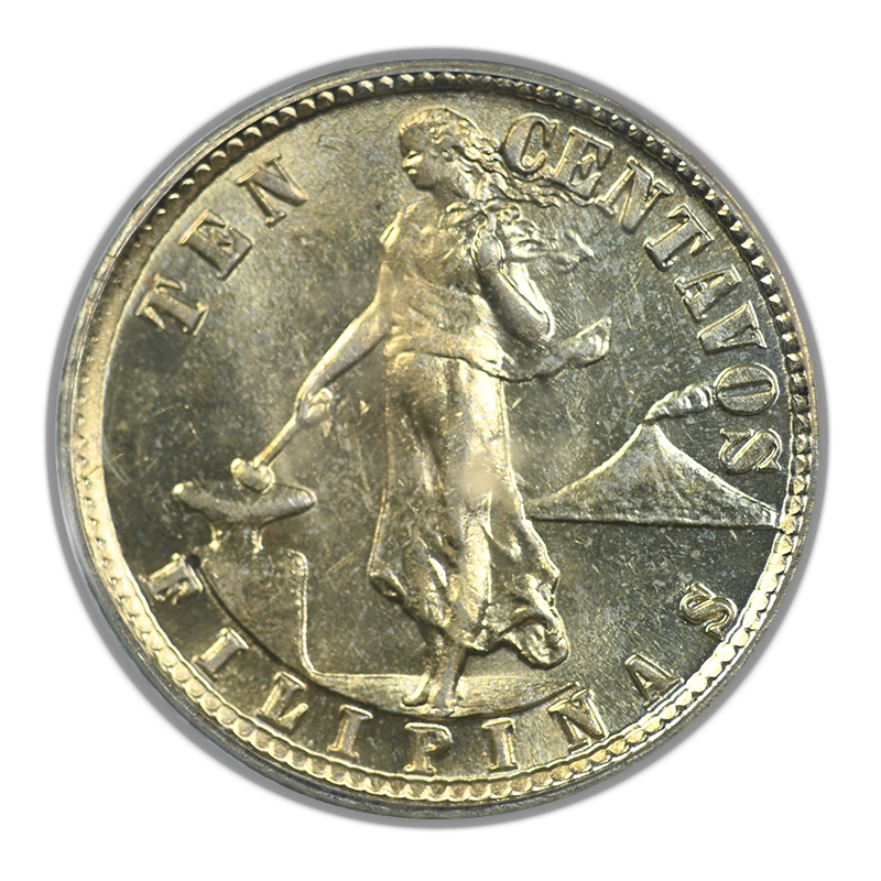 1938-M U.S. Philippines 10C Centavos PCGS MS61