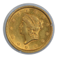 1851 Type 1 Liberty Head Gold Dollar G$1 PCGS Rattler AU50 Obverse