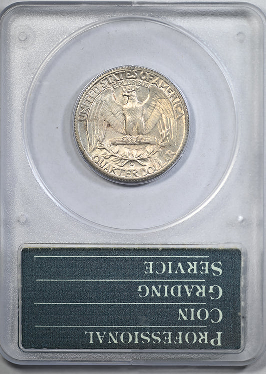 1935-D Washington Quarter 25C PCGS Rattler MS62