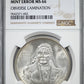 1978 Mo Mexico S100P Pesos NGC Mint Error MS66 - Obverse Lamination "Scarface"