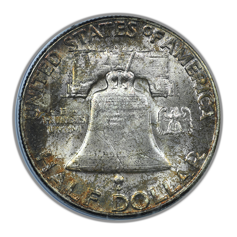 1954 Franklin Half Dollar 50C PCGS Rattler MS64 CAC