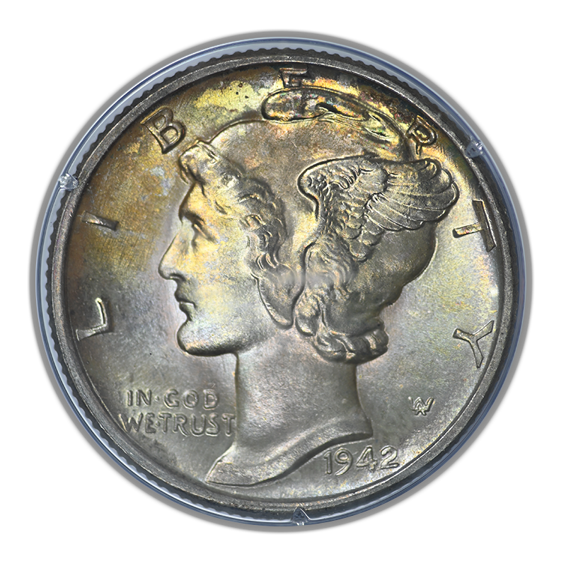 1942 Mercury Dime 10C PCGS Rattler MS66 CAC