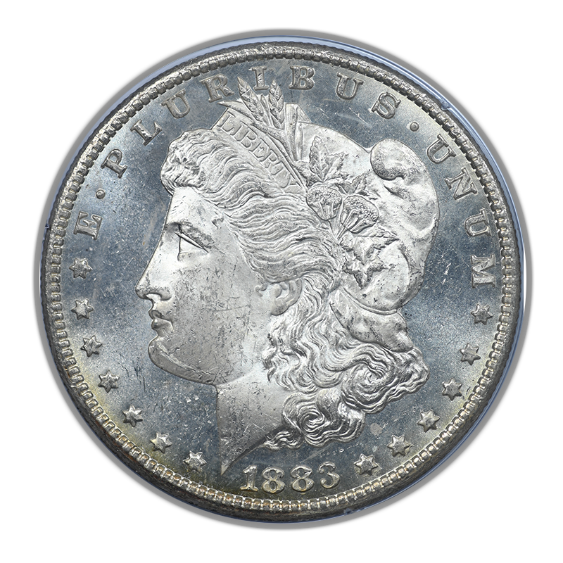 1883-CC Morgan Dollar $1 PCGS Rattler MS62DMPL - Deep Mirror Prooflike