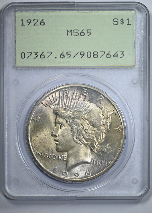 1926 Peace Dollar $1 PCGS Rattler MS65