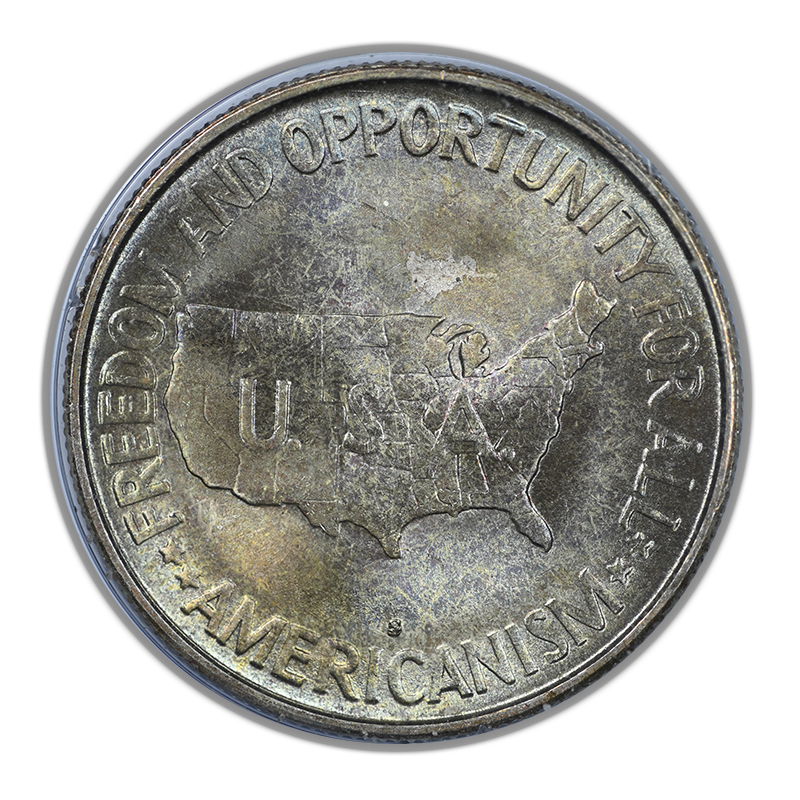 1953-S Washington Carver Classic Commemorative Half Dollar 50C PCGS Rattler MS65