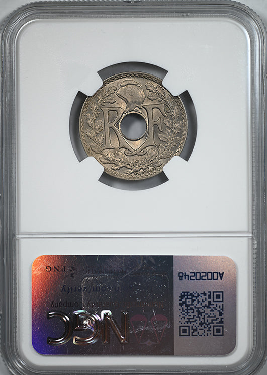 1918 France 25C Centimes NGC MS64