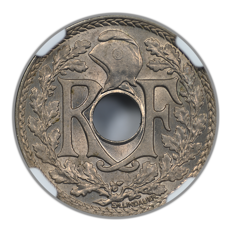 1918 France 25C Centimes NGC MS64