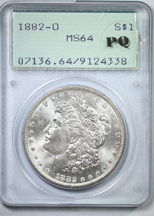 1882-O Morgan Dollar $1 PCGS Rattler MS64