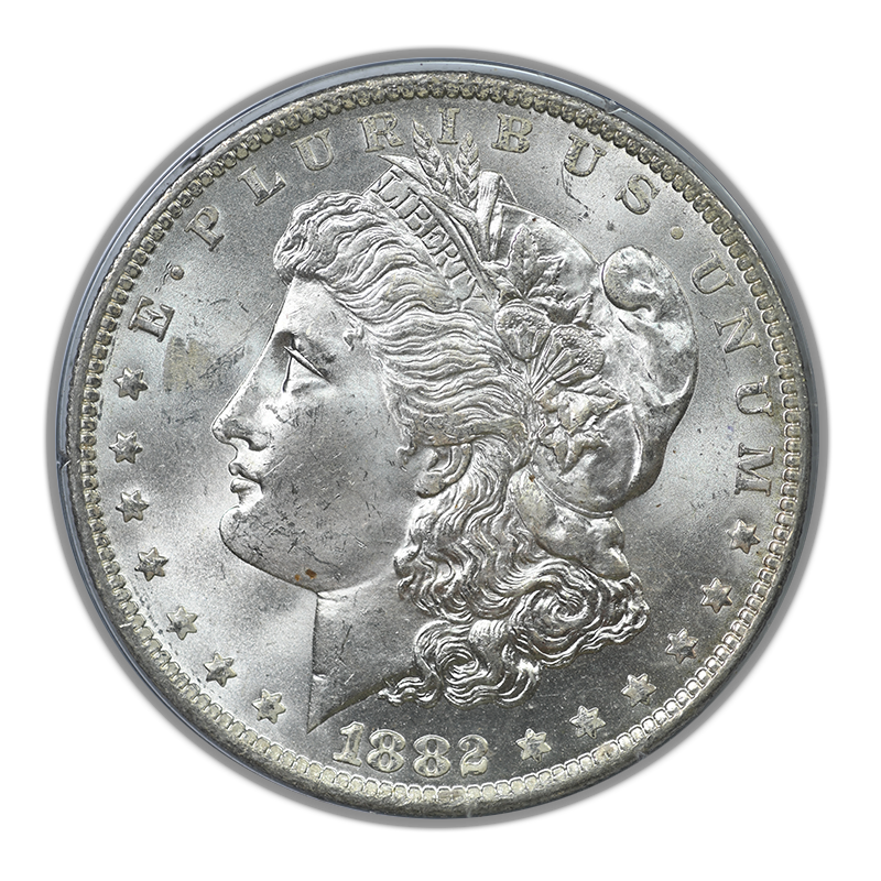 1882-O Morgan Dollar $1 PCGS Rattler MS64