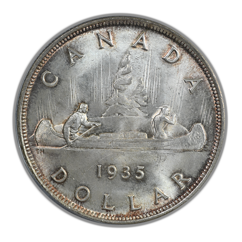 1935 Canada Silver Dollar $1 PCGS MS65 OGH