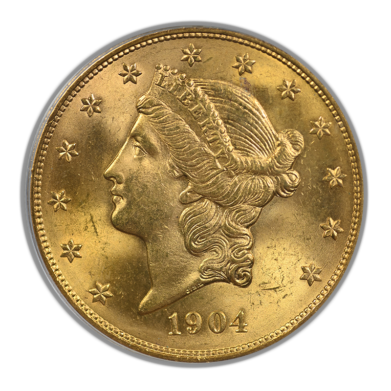 1904 Liberty Head Gold Double Eagle $20 PCGS MS63 CAC OGH
