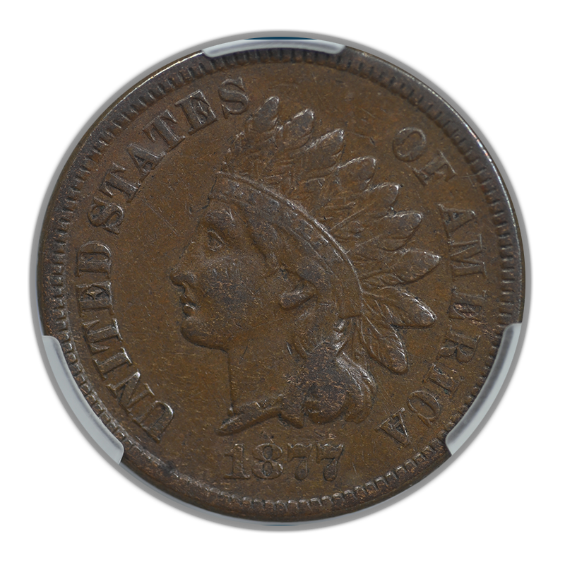 1877 Bronze Indian Head Cent 1C CAC XF40