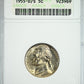 1955-D/S Jefferson Nickel 5C ANACS Soapbox MS64