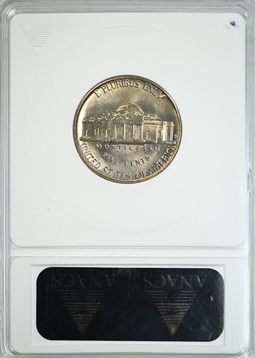1955-D/S Jefferson Nickel 5C ANACS Soapbox MS64