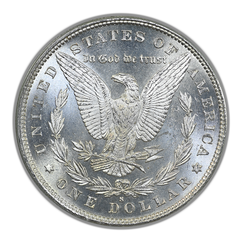 1879-S Morgan Dollar $1 PCGS MS63 CAC OGH Reverse