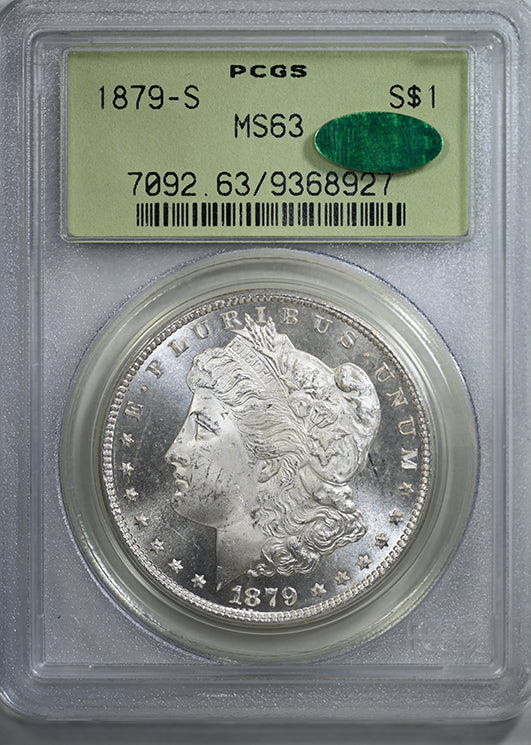 1879-S Morgan Dollar $1 PCGS MS63 CAC OGH