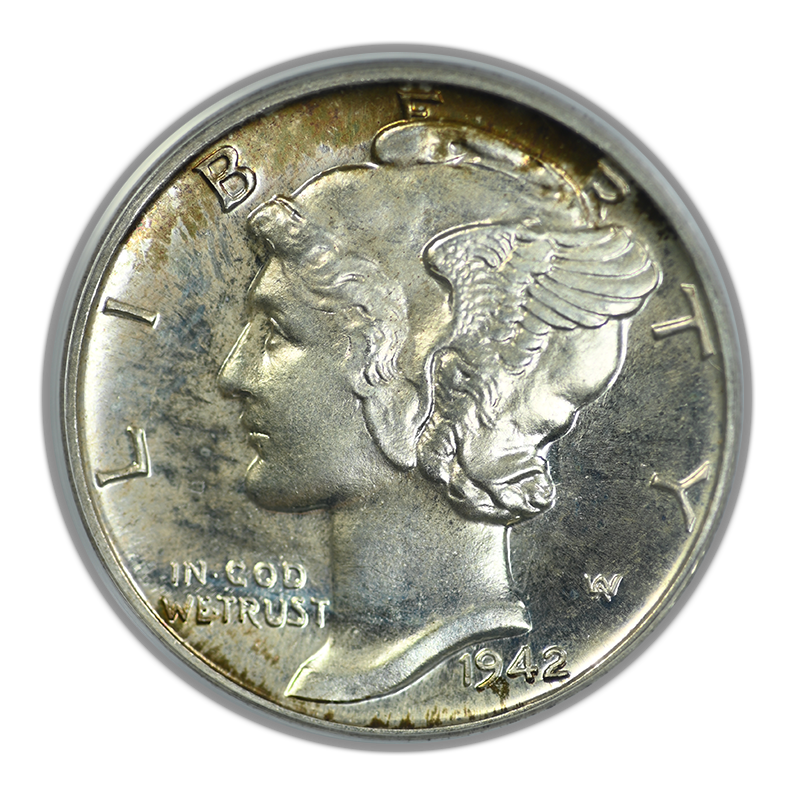 1942 Proof Mercury Dime 10C PCGS PR65 CAC OGH