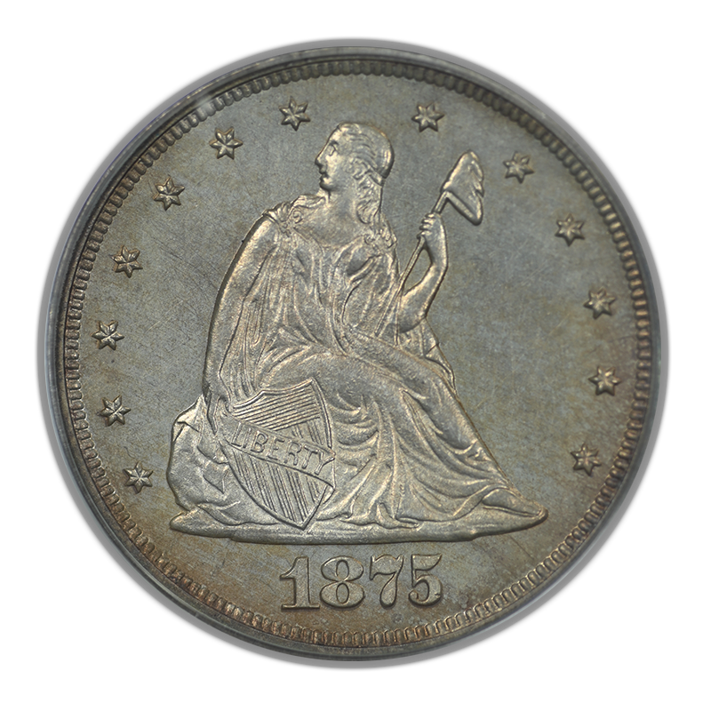 1875 Proof Twenty Cent Piece 20C PCGS PR63 OGH