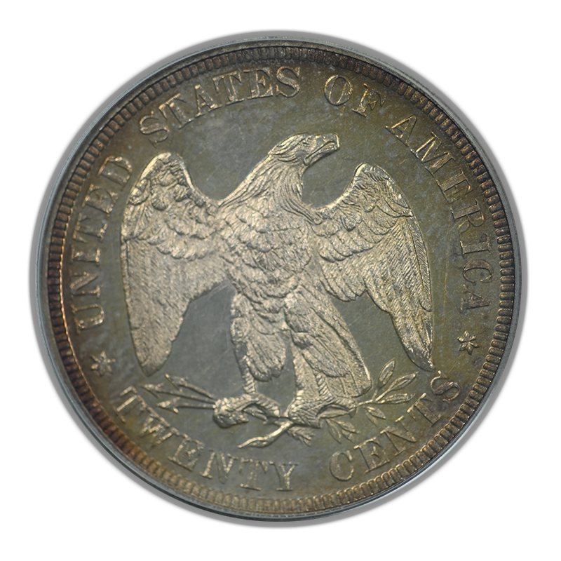 1875 Proof Twenty Cent Piece 20C PCGS PR63 OGH
