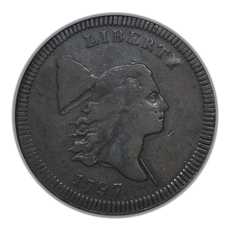 1797 Draped Bust Half Cent 1/2C ANACS Soapbox VF20 - Plain Edge