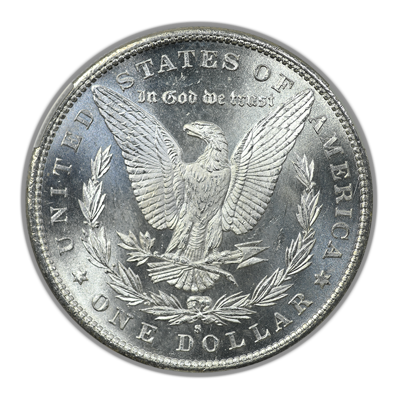 1879-S Morgan Dollar $1 CAC MS63 Reverse Slab