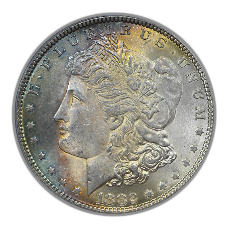 1882 Morgan Dollar $1 PCGS MS63 CAC OGH - TONED!