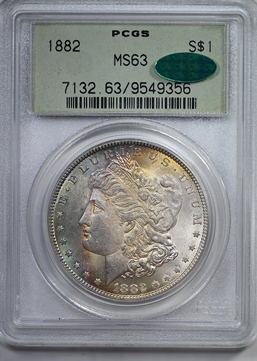 1882 Morgan Dollar $1 PCGS MS63 CAC OGH - TONED!