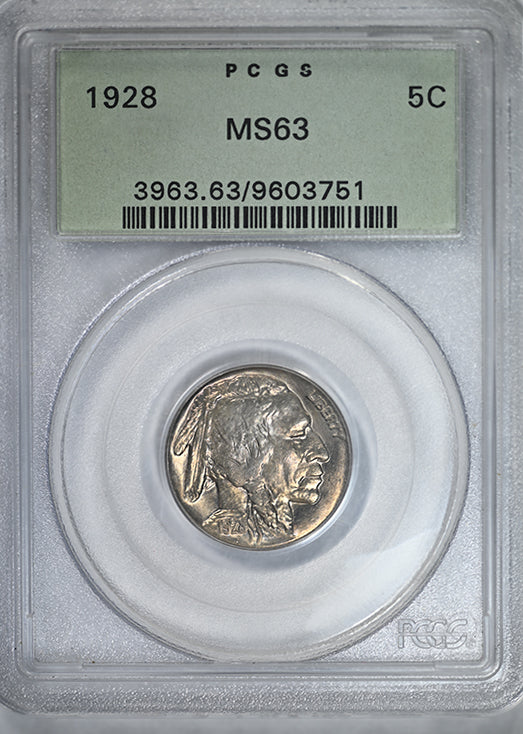 1928 Buffalo Nickel 5C PCGS MS63 OGH