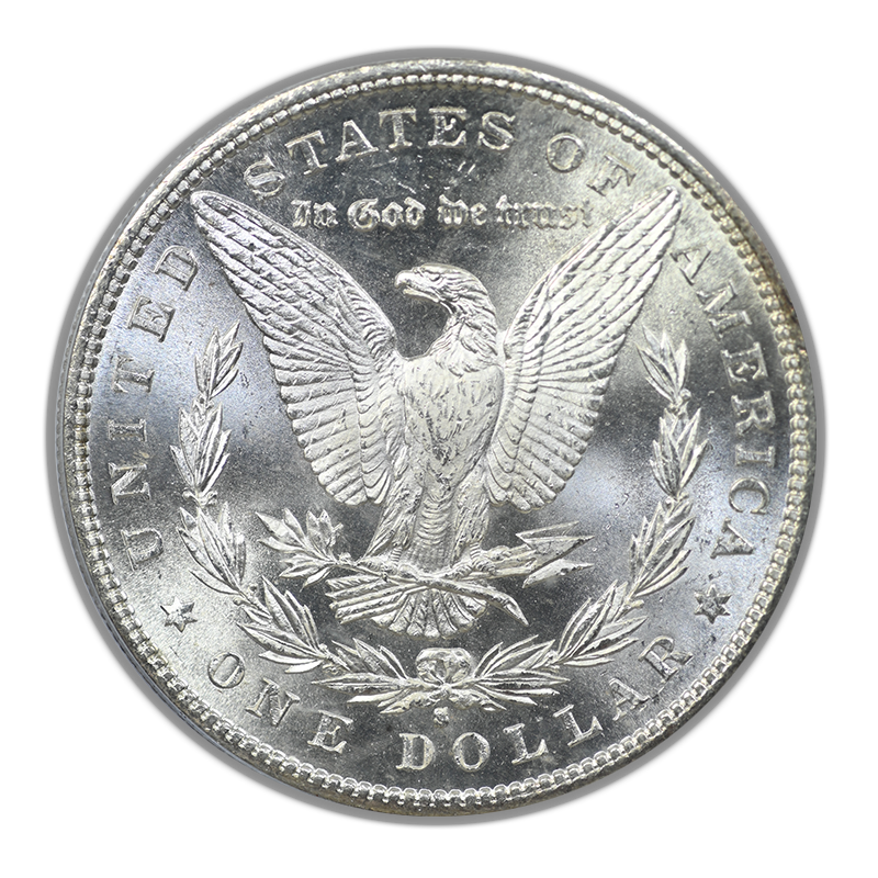 1881-S Morgan Dollar $1 PCGS MS67 CAC OGH Reverse