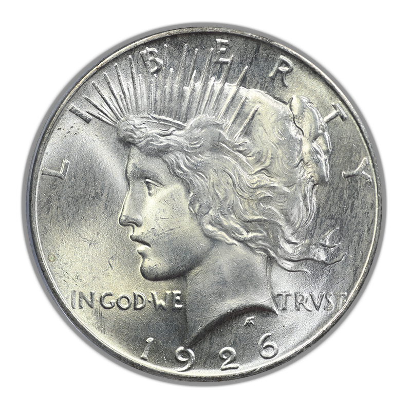 1926 Peace Dollar $1 PCGS MS65 OGH Obverse