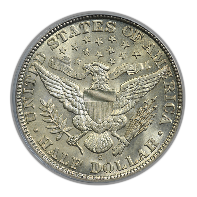 1913-S Barber Half Dollar 50C PCGS MS63 OGH