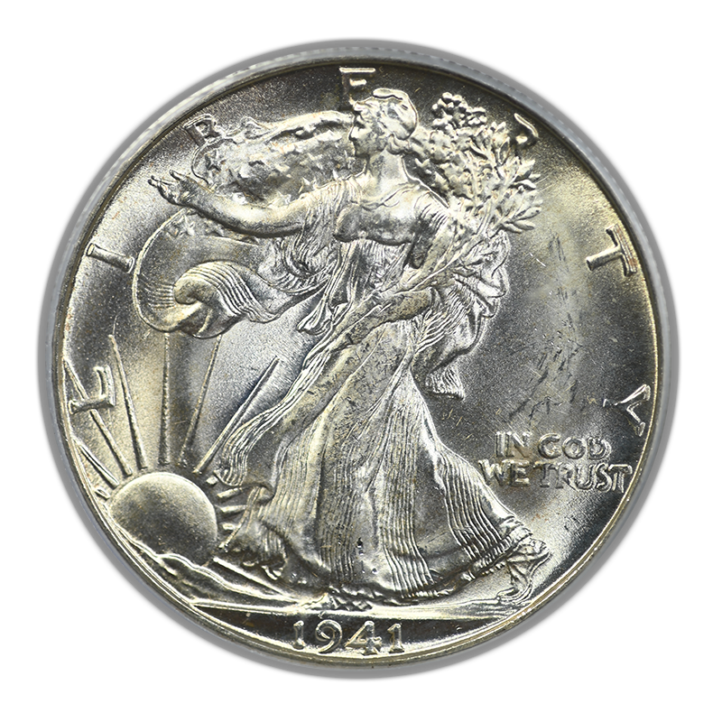 1941-D Walking Liberty Half Dollar 50C PCGS MS65 OGH