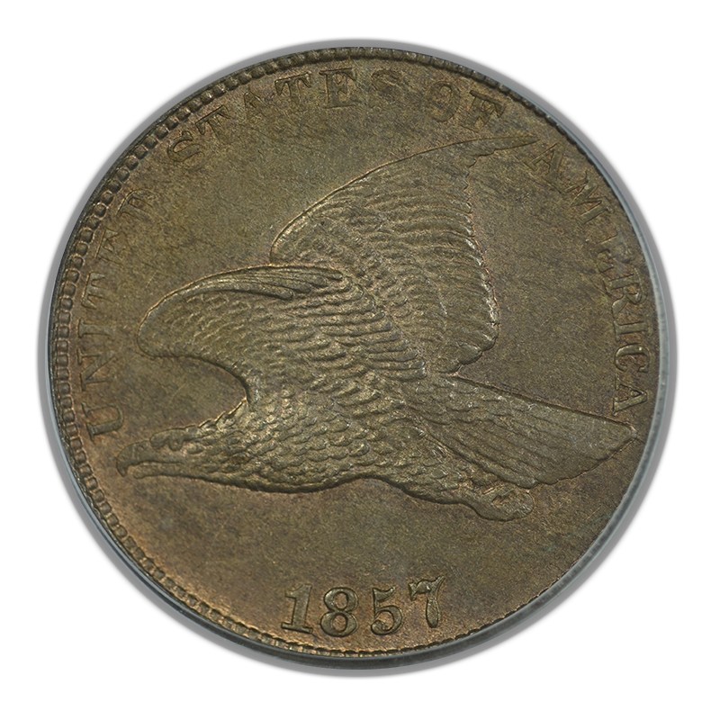 1857 Flying Eagle Cent 1C PCGS MS63 OGH