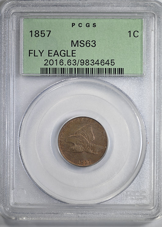 1857 Flying Eagle Cent 1C PCGS MS63 OGH