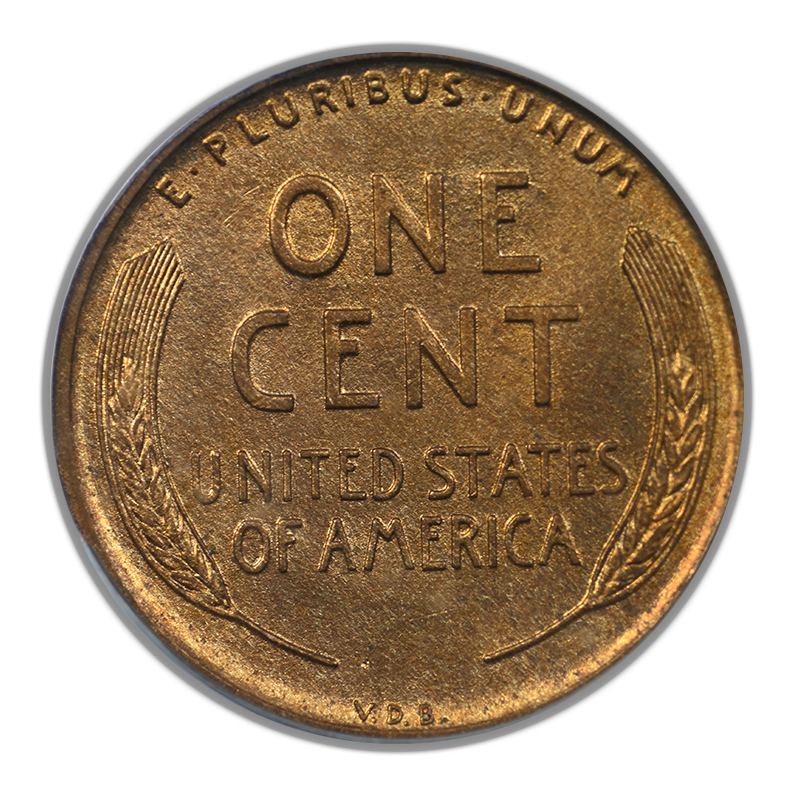 1909 VDB Lincoln Wheat Cent 1C PCGS MS65RD OGH