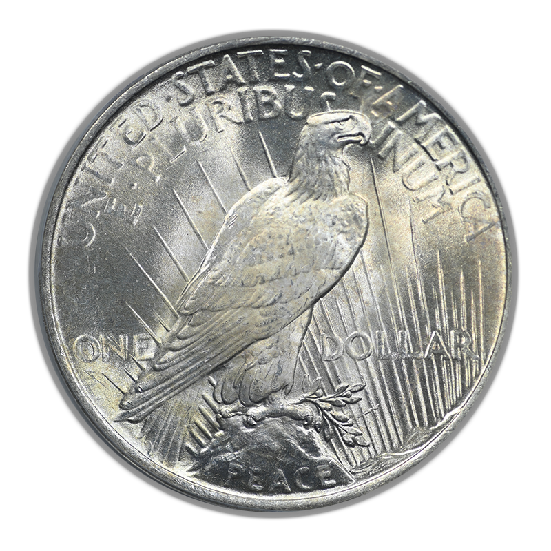 1922 Peace Dollar $1 PCGS MS65 OGH