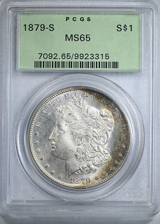 1879-S Morgan Dollar $1 PCGS MS65 OGH - TONED!