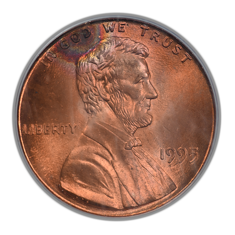 1995 Double Die Obverse Lincoln Memorial Cent 1C PCGS MS66RD OGH Obverse
