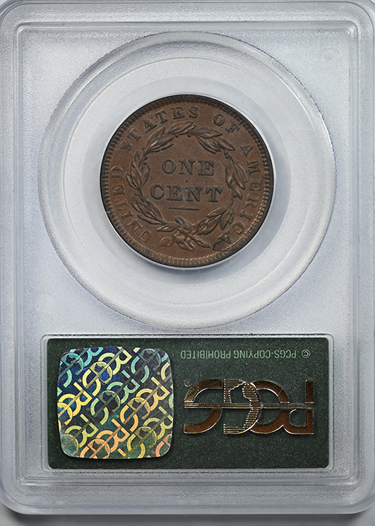 1838 Coronet Head Large Cent 1C PCGS AU58 CAC OGH