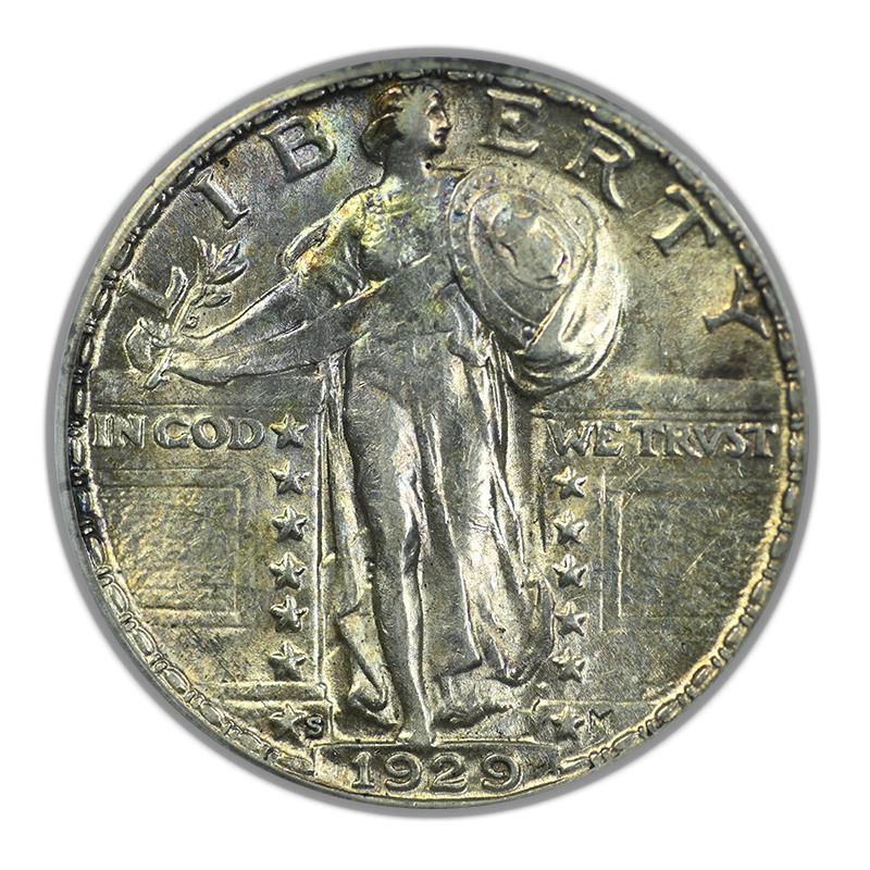 1929-S Standing Liberty Quarter 25C PCGS AU55 OGH