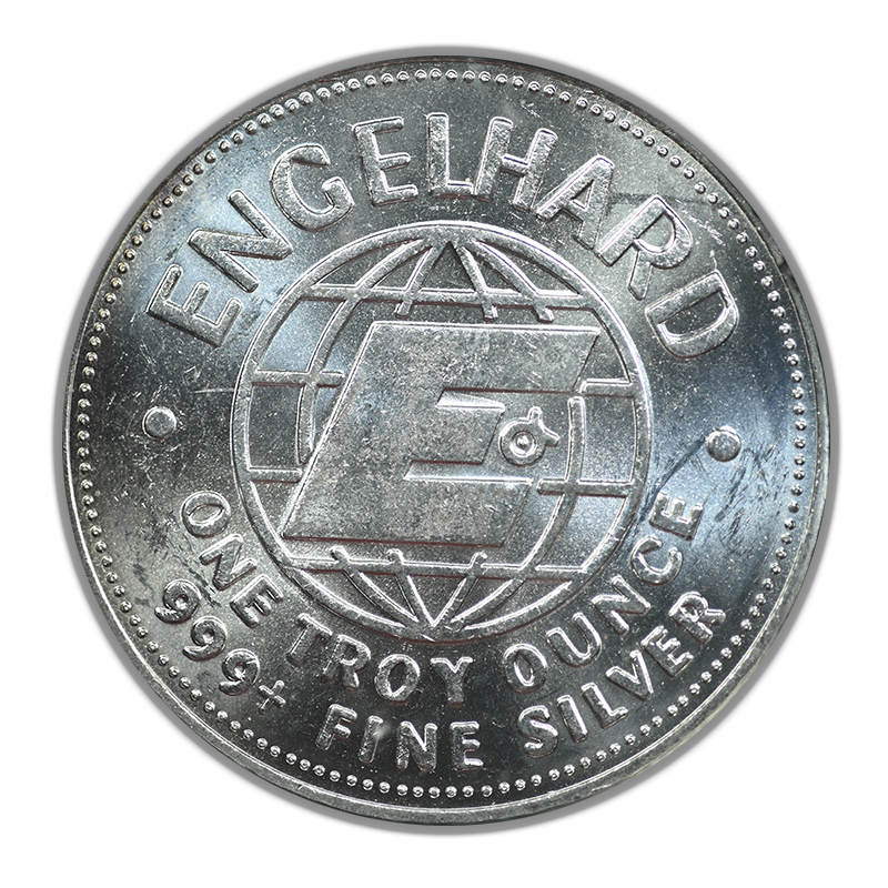 1982 Engelhard Prospector Type 1 1oz Silver Round BAC 9.2