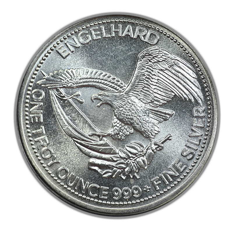 1984 Engelhard Prospector Type 2 1oz Silver Round BAC 9.4