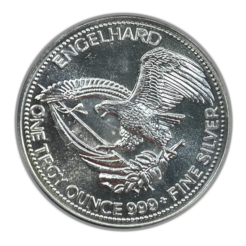 1984 Engelhard Prospector Type 2 1oz Silver Round BAC 9.4