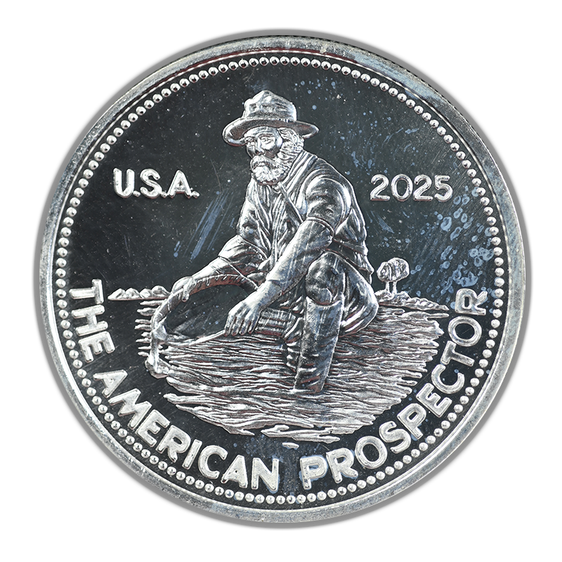 2025 Engelhard Prospector Type 1 1oz Silver Round BAC 9.4