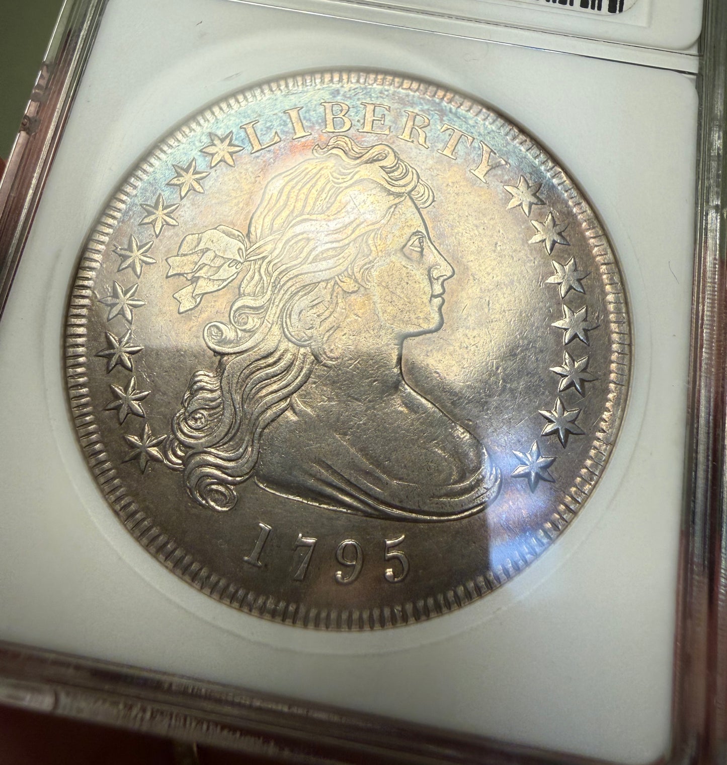 1795 Draped Bust Dollar $1 ANACS Soapbox XF45 B-14 - TONED!