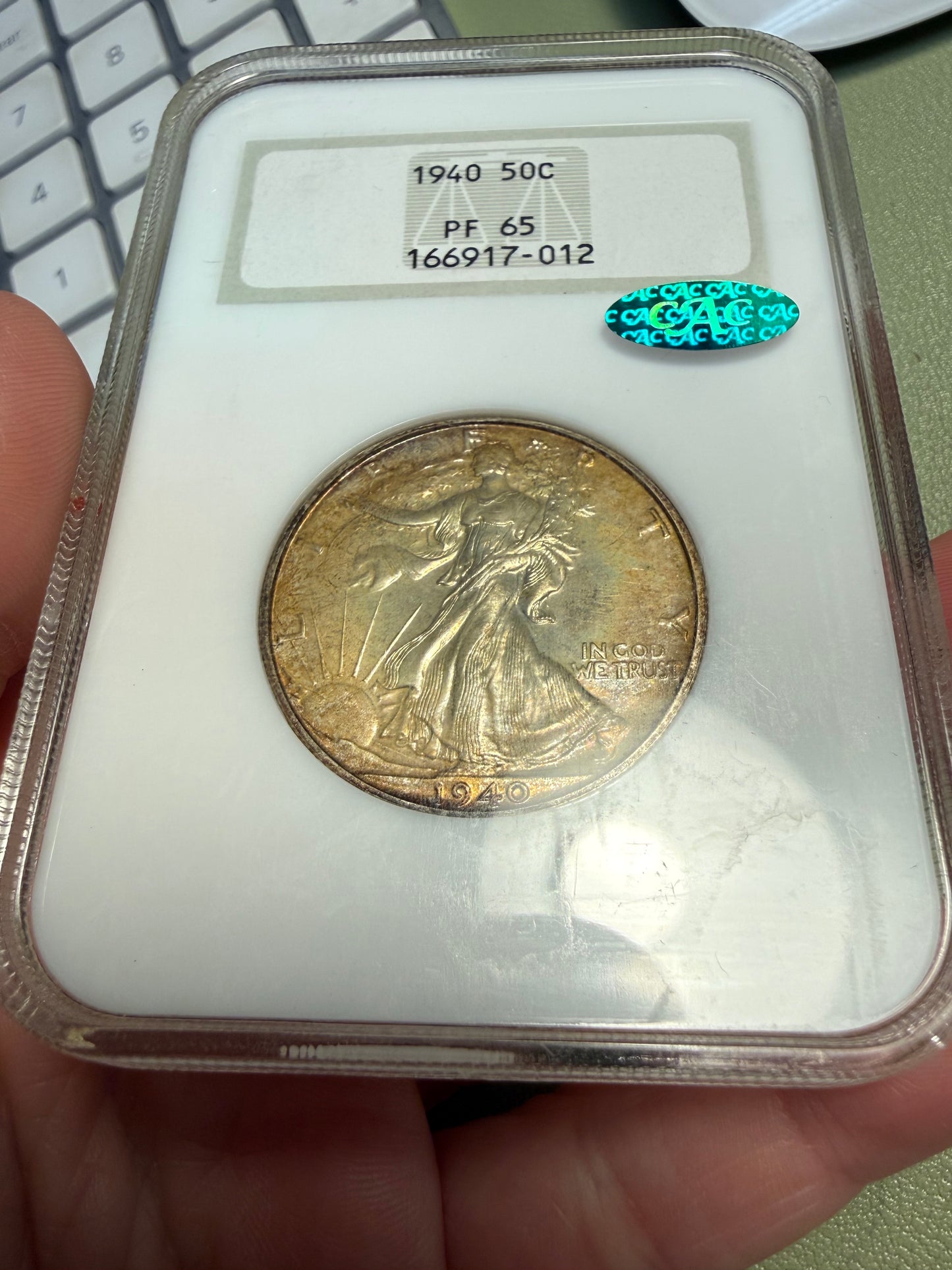 1940 Proof Walking Liberty Half Dollar 50C NGC Fatty PF65 CAC