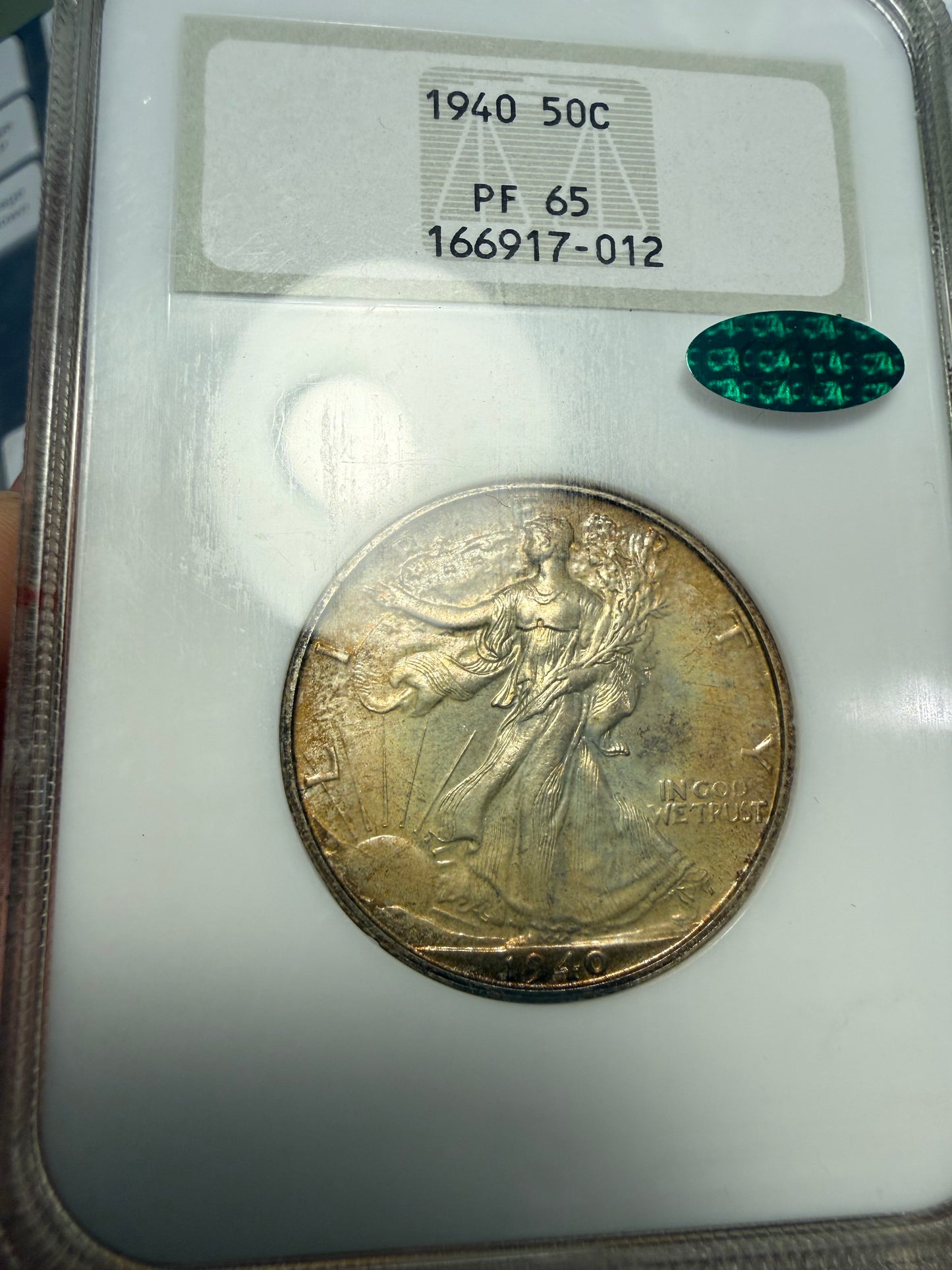 1940 Proof Walking Liberty Half Dollar 50C NGC Fatty PF65 CAC