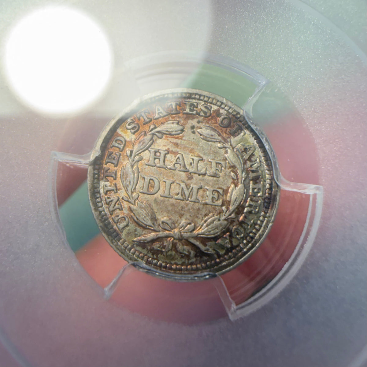 1853 Liberty Seated Half Dime H10C PCGS AU50 - Arrows - TONED!